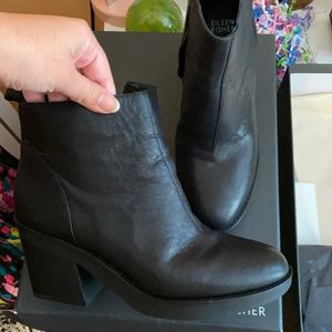 New Eileen Fisher Leather womens boot heels 8.5